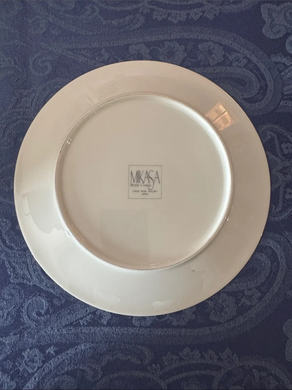 Mikasa Cag03 Rare Rose Gallery Plate with Black Rim and Pastel Floral Border